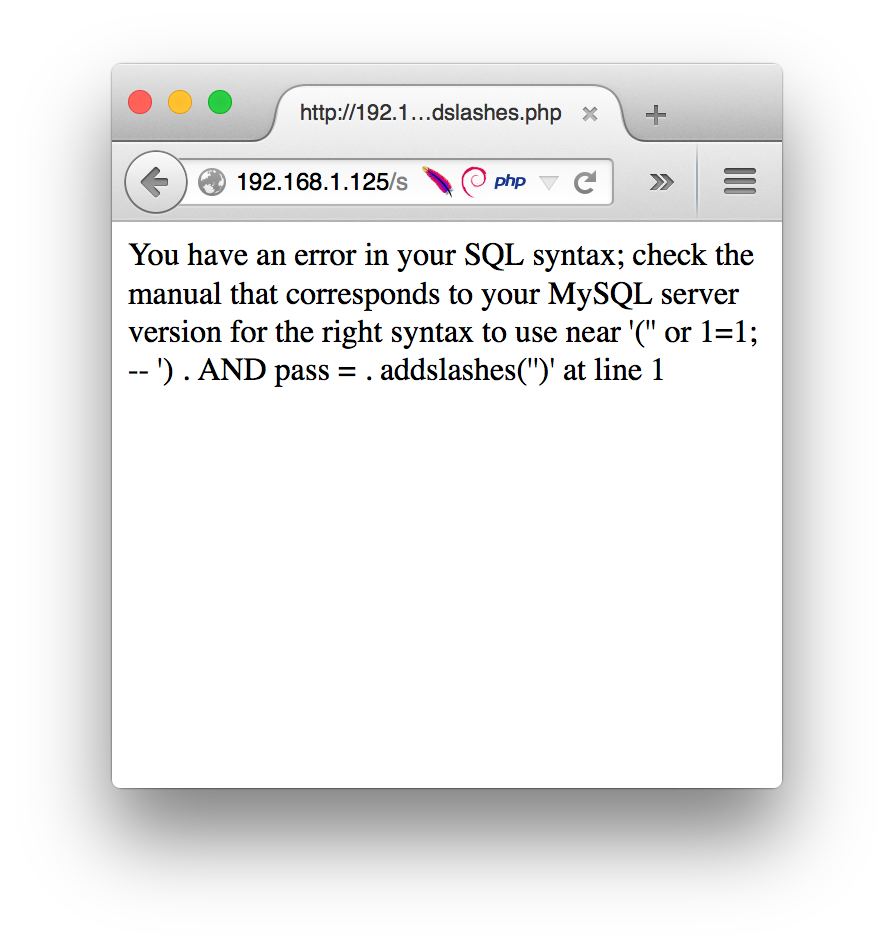 sqli addslashes