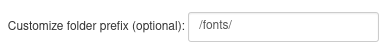 Custom folder prefix