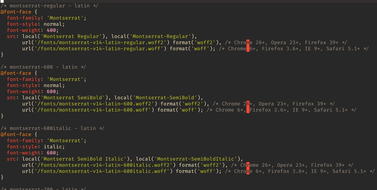 Contents of custom.scss